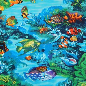 Tropical Breeze Sea Life 100% Cotton Fabric #395