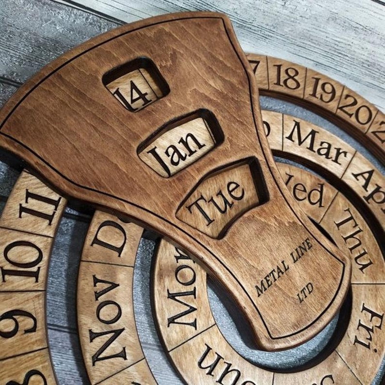 closing-gift-perpetual-calendar-customized-engraved-individual-etsy