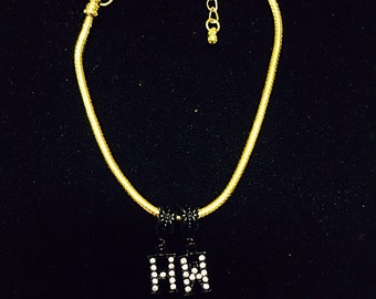 Gold "HW" Hotwife Charm Anklet or Necklace