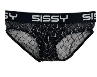 SISSY Band Fishnet Lace Briefs by QOS