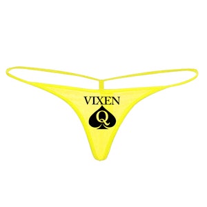 Vixen - Queen Of Spades QOS Logo G-String Thong Tanga - Snowbunny, Mistress, Sissy, Hotwife, Blacked