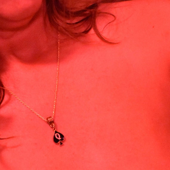 Dame De Pique QOS Hotwife Cocu Euro Collier Lifestyle Bijoux Noir Coq Appartenant Amant BBC Salope Femme Style 2 - France