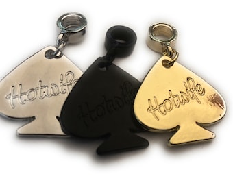 Queen Of Spades HOTWIFE Jewelry Charm for Anklets Necklace Bracelet etc. Vixen - Shared Wife - Goddess - QOS - Mistress - Cuckold