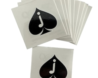 Jack of Spades - QOS BRAND Temporary Tattoo - Queen Of Spades - JOS
