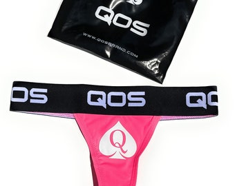 Official ICONIC QOS Brand Queen Of Spades Logo - Sports Brazilian Thong - Hotwife Cuckold Lifestyle - Classic Edition