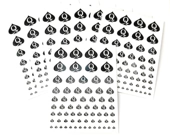 QOS BRANDED - 68pcs Queen Of Spades 3D Nail Sticker Hotwife Vixen Sissy Set