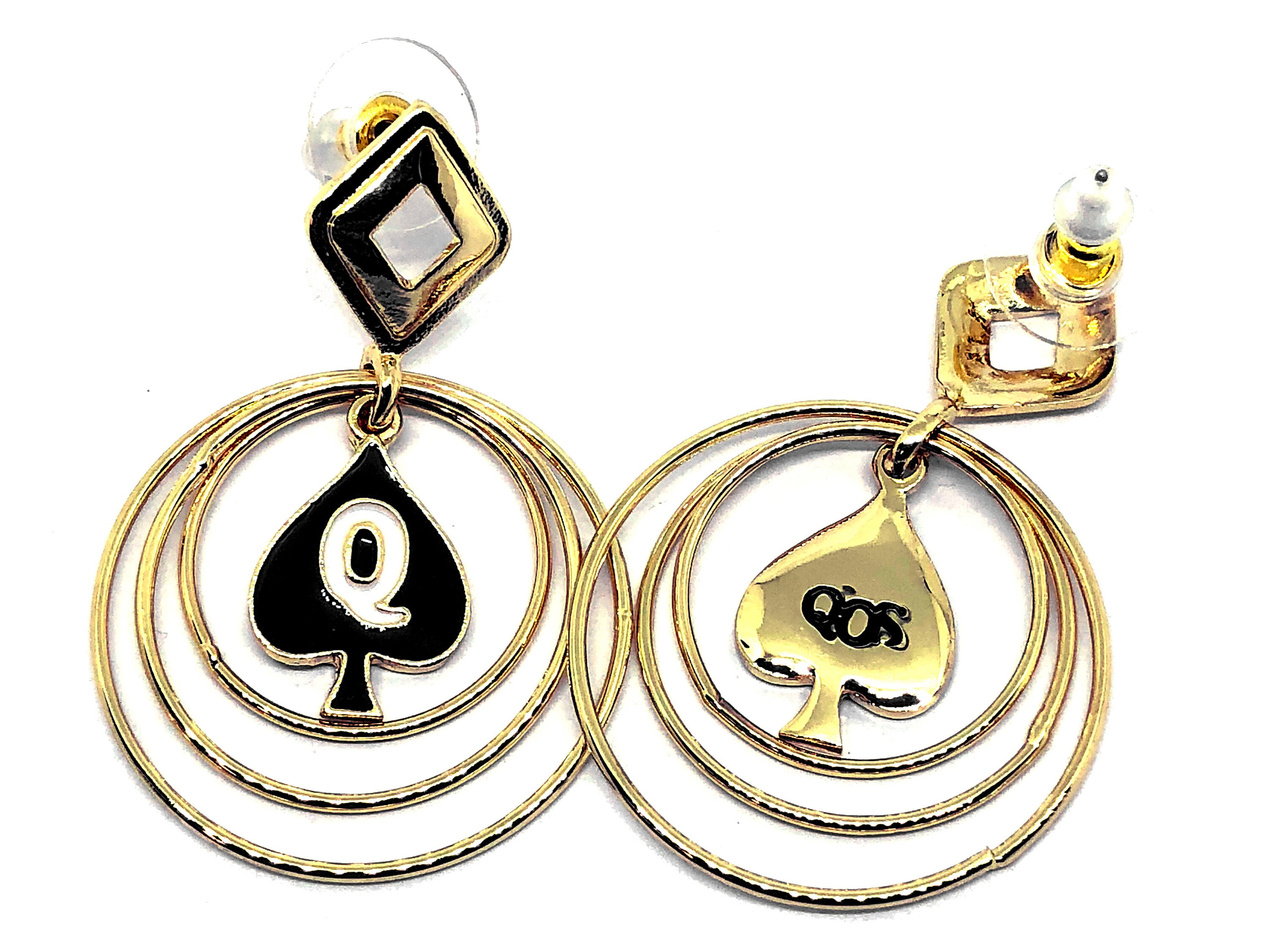 QOS Queen of Spades Branded Multi Hoop Earrings With Hotwife Etsy