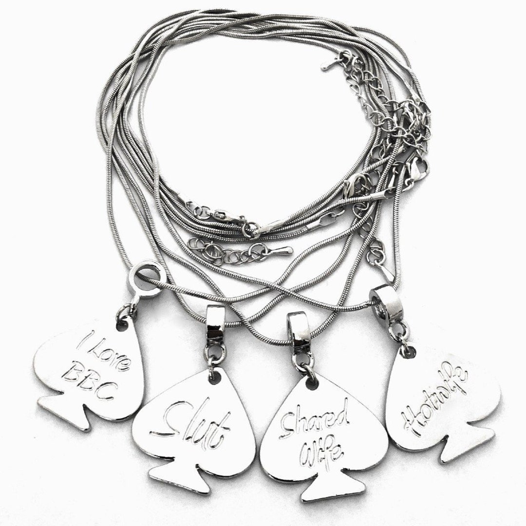 Collier Hotwife Reine De Pique / QOS - Plaqué Or - Lifestyle Cuir - Sexy Jewels