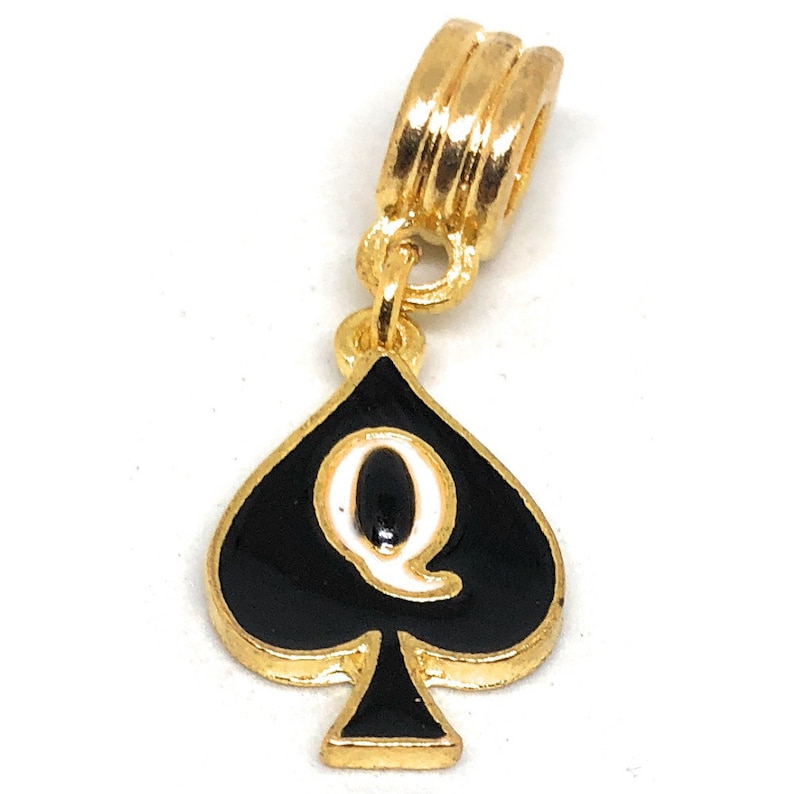 Queen of Spades Charm for Anklets Necklace Bracelet Etc. Etsy