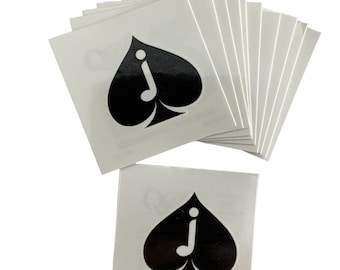 Queen of Spades Temporary Tattoo – JOS / QOS, Novelty Tattoo