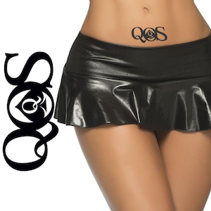 3x1.5 inches  Temporary Tattoo - QOS XL Hotwife  Queen of Spades