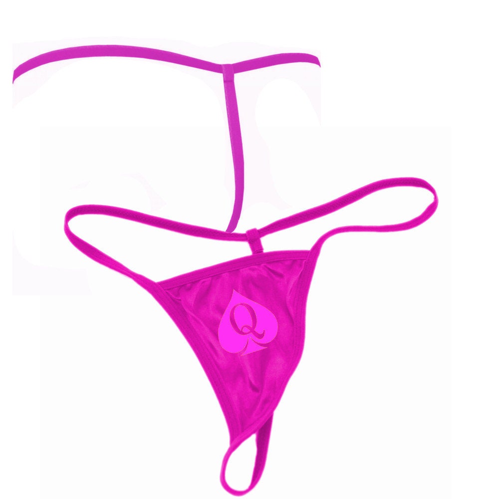 Sexy Pink Queen of Spades Logo G-string Fetish Brazilian - Etsy