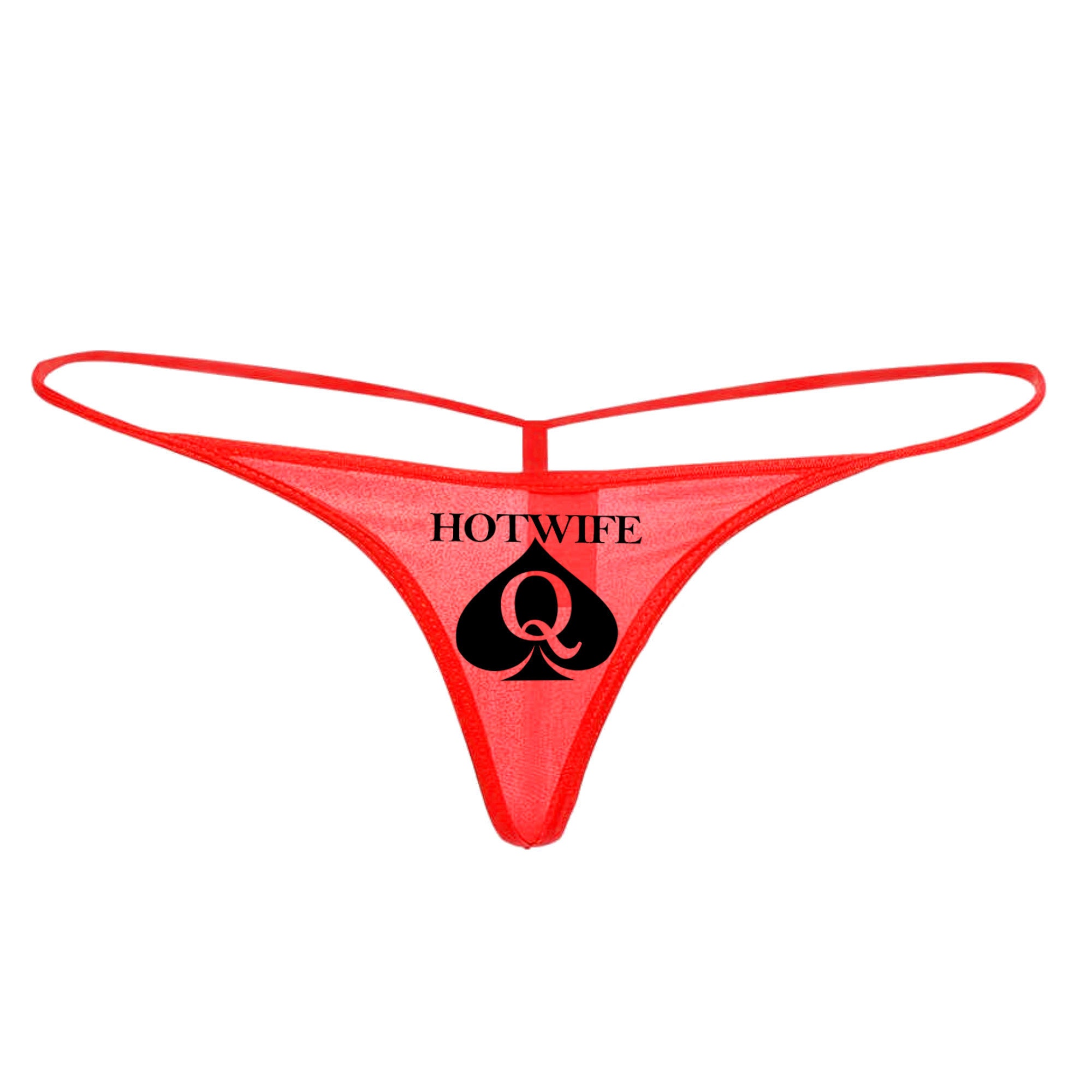 QOS Hotwife Queen of Spades Logo G-string Thong Tanga