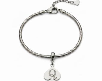 QOS BRAND Queen Of Spades Stainless Steel Anklet