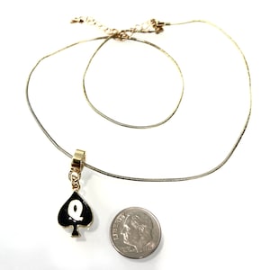 Queen of Spades Gold Necklace Hotwife Swinger BBC QOS Brand Fetish Cuckold Jewelry Gift Set