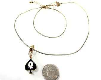 QOS Queen of Spades Necklace