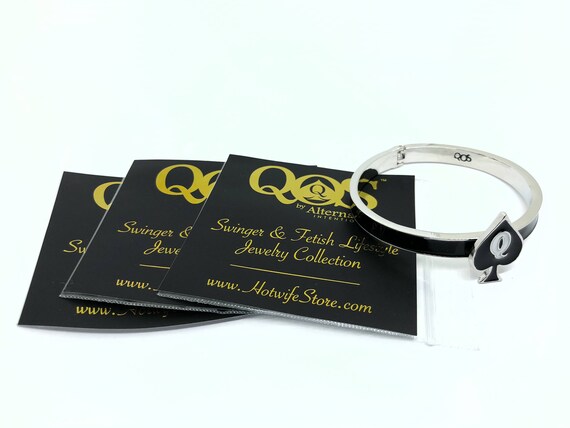 Cavigliera Queen Of Spades Con Catena Europea | Gioiello Sexy QOS In Argento Placcato