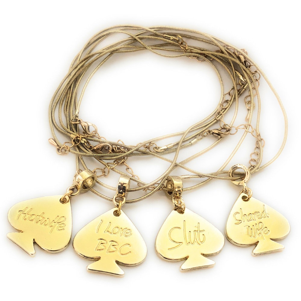 Hotwife Reine De Pique QOS Cocu Collier En Plaqué Or Lifestyle
