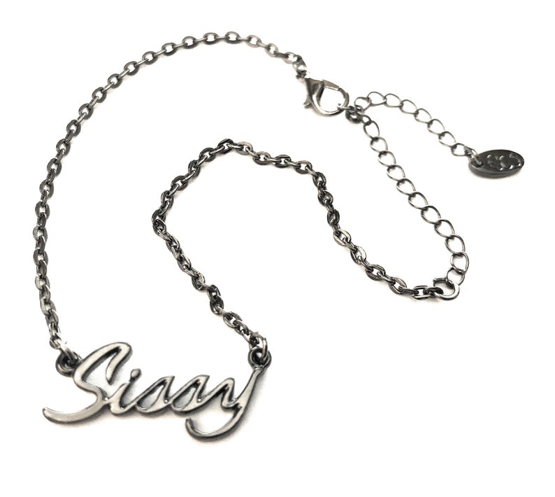 Sissy Boy Silver Chain Anklet – Beta Boy Cuckold Swinger Jewelry, QOS Alternative Intentions, Letter Anklet