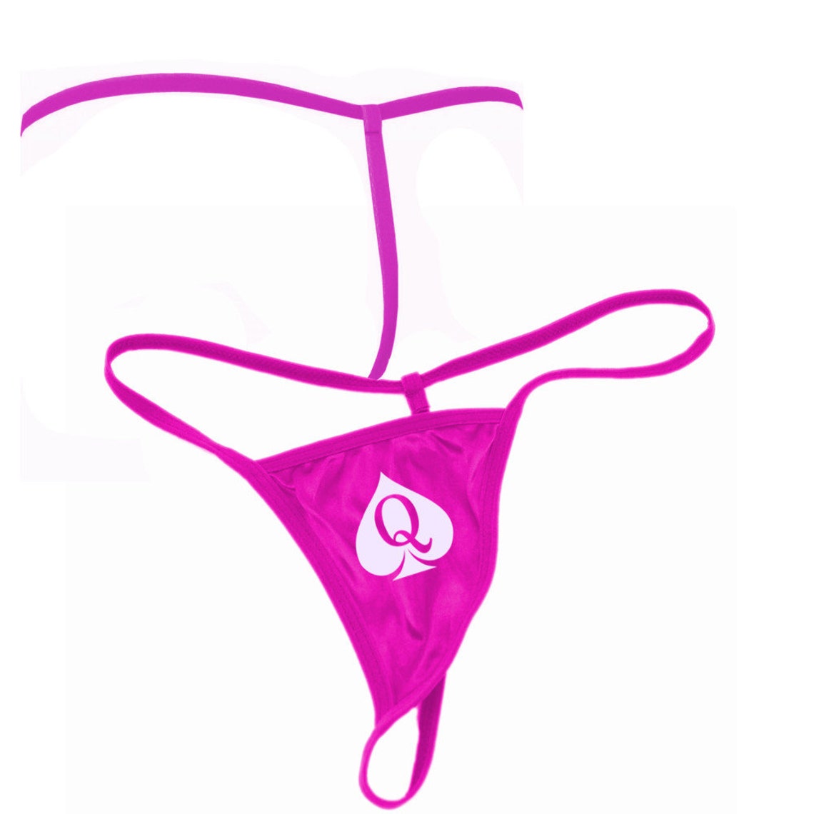 Sexy Pink Queen of Spades Logo G-string Fetish Brazilian | Etsy