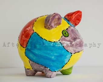 Piggy Bank Photograph, Child Piggy Bank, Childrens Bank, Kid Piggy Bank, Childrens Bank Photo