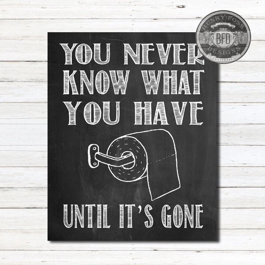 Bathroom Printable Toilet Paper Bathroom Printbathroom Etsy