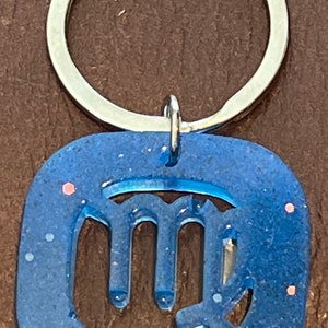 Zodiac Resin Keychains * Virgo * (August 23- September 22)