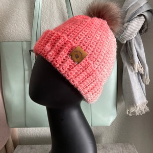 Winter Beanie Hat Handmade Crochet ombre (10x9.5) Adult