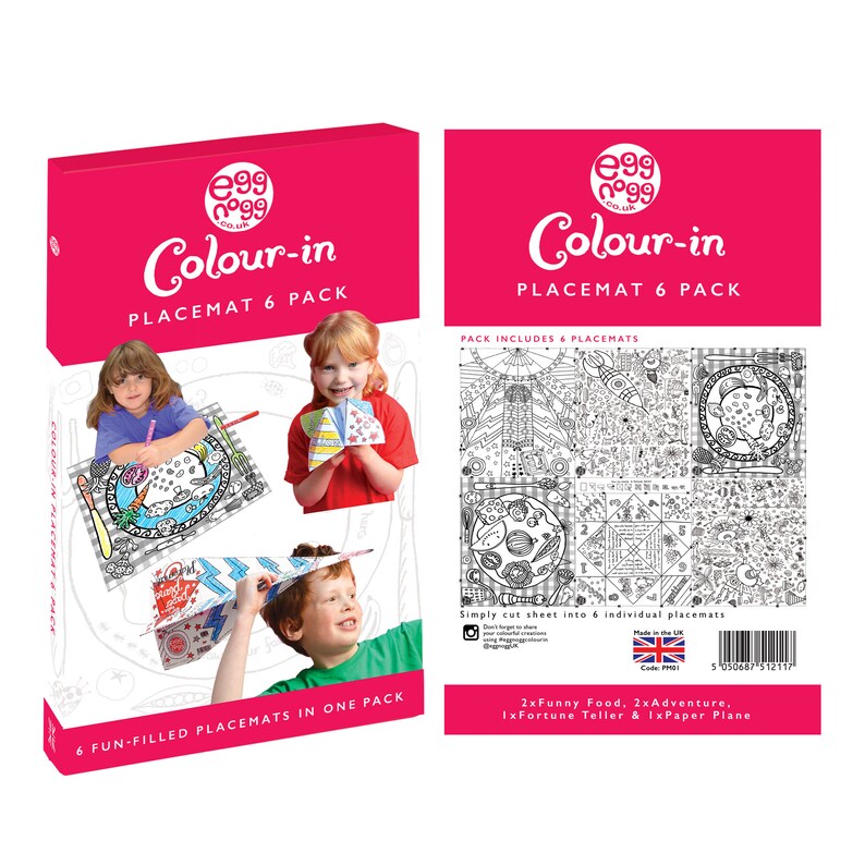 Colour-in Placemats 6 per pack image 3