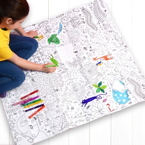 Giant colouring in sheet – Puzzle-time (Paper, size 1270 x 952 mm) by award winning Eggnogg Colour-in