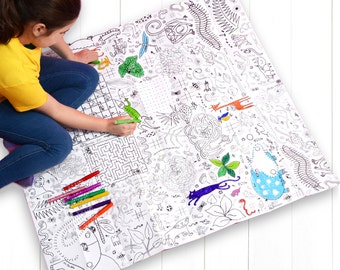 Giant colouring in sheet – Puzzle-time (Paper, size 1270 x 952 mm) by award winning Eggnogg Colour-in