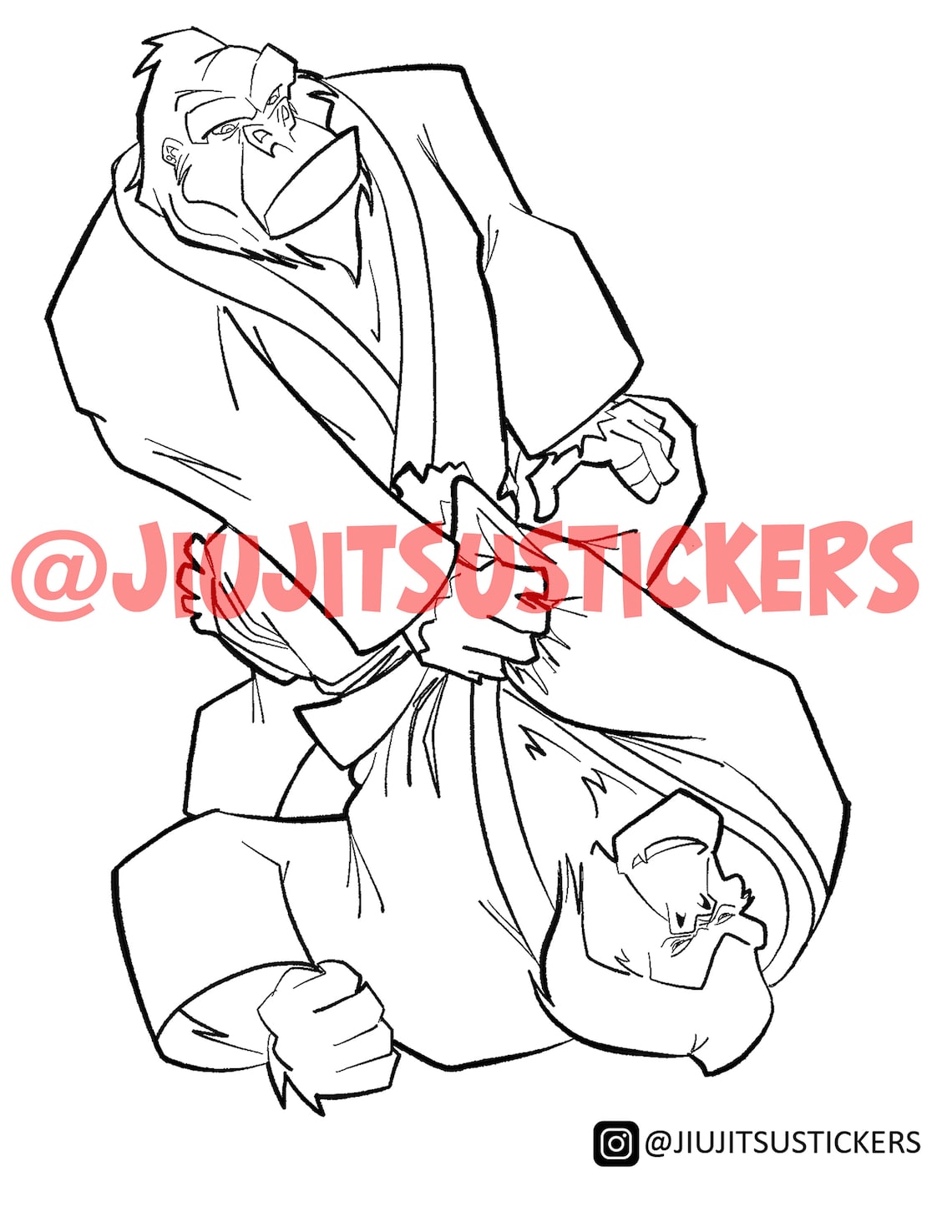Coloring Pages for Kids Jiu Jitsu Art BJJ Art for Coloring - Etsy