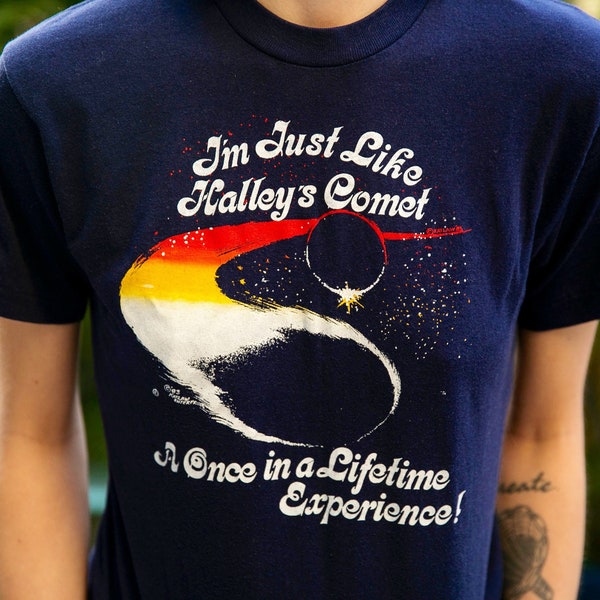 RARE VINTAGE ©1983 "Halley's Comet" Graphic T-shirt - Size XS/S