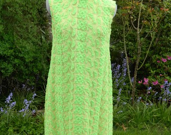 1960s Gilmar Montreal Lace-Look Dress