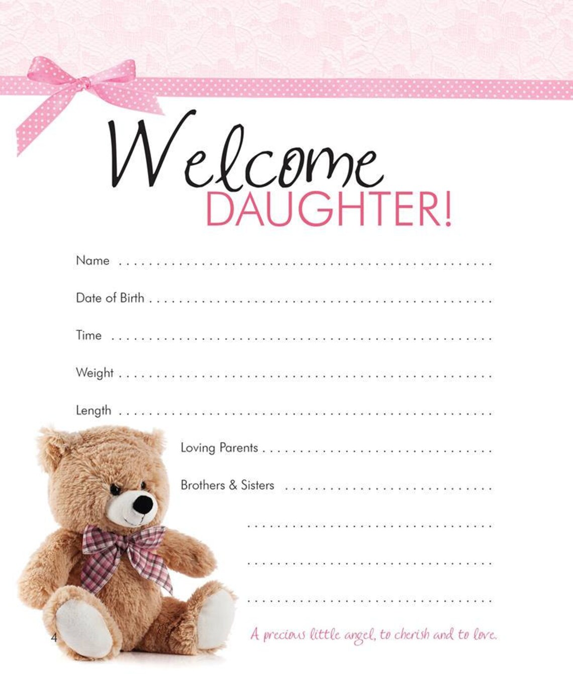 My Baby Girl Record Book Etsy