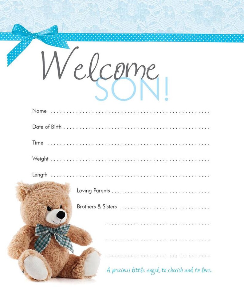 My Baby Boy Record Book Etsy