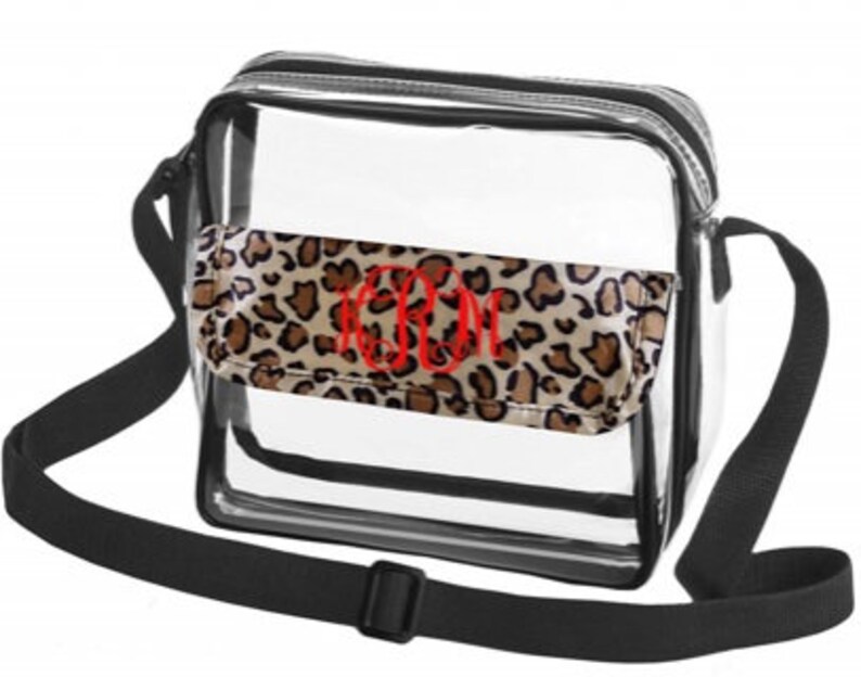 Clear Stadium Crossbody Bags With Vinyl Name or Monogram Etsy