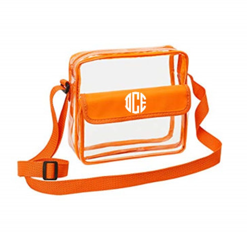 Clear Stadium Crossbody Bags With Vinyl Name or Monogram Etsy