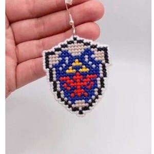 Hylian Shield Earrings, Zelda Earrings, Link&#39;s Shield Earrings, Breath of the Wild Earrings, Legend of Zelda Earrings, Tears of the Kingdom