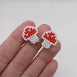 Mushroom Earrings, Mushroom Studs, Mushroom Dangle, Cottagecore Earrings, Cottagecore Accessories, Mushroom Accessories, Cute Earrings