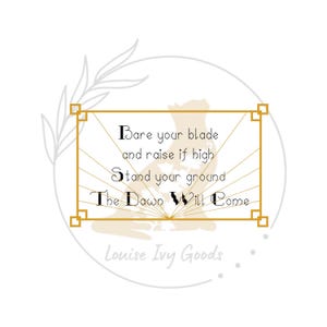 Dragon Age Cross Stitch PATTERN ONLY The Dawn Will Come