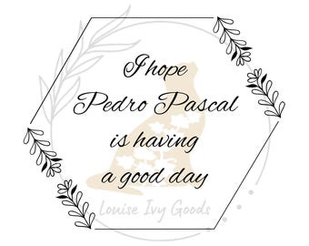 Plantilla de bordado de Pedro Pascal: SVG (archivo digital) ideal para principiantes.