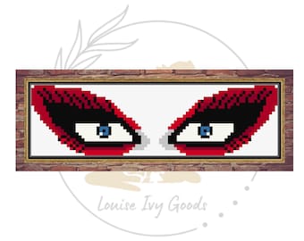 Russian Drag Queen Eye Cross Stitch Pattern (Digital Download) Pattern Keeper Friendly