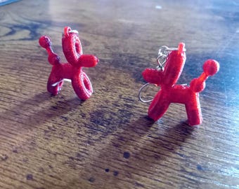 3D Printed Balloon Dog Earrings: Whimsical Statement Jewelry