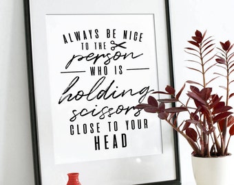 Hair Stylist Gift Hair Salon Decor Beauty Salon Quote Etsy