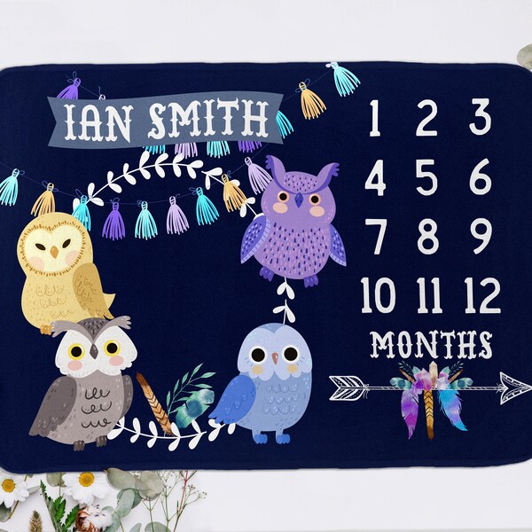 Owl Baby Blanket Etsy