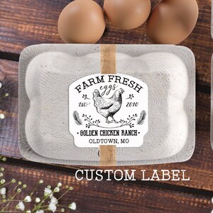 CUSTOM Egg Carton Label Svg & Printable Personalized Chicken ...