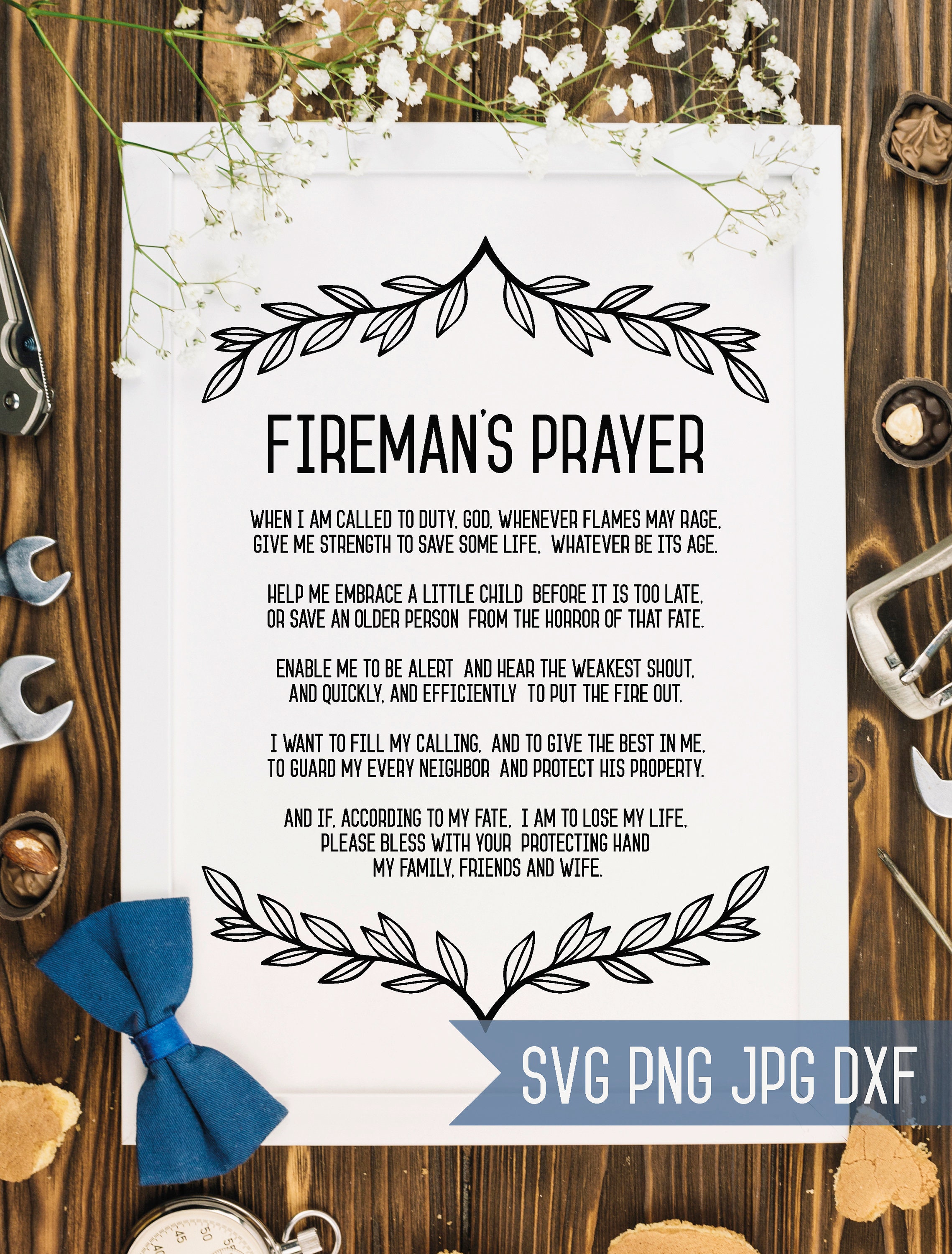 Fireman's Prayer SVG PNG JPG Dxf Files Fireman Svg - Etsy Finland