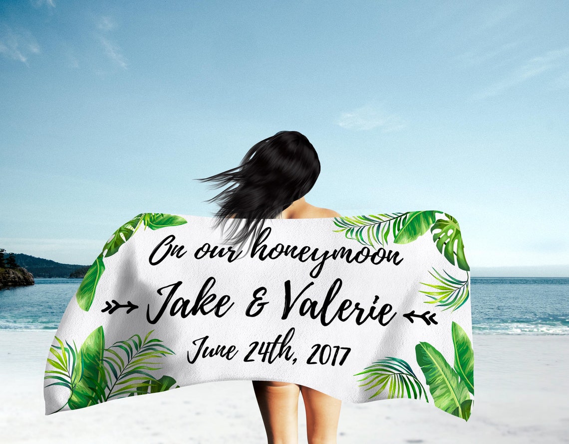 Honeymoon Gifts Honeymoon Beach Towels Personalized Etsy