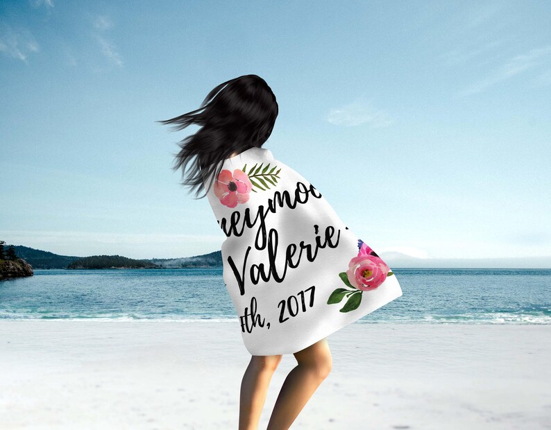 Honeymoon Gifts Honeymoon Beach Towels Personalized Etsy